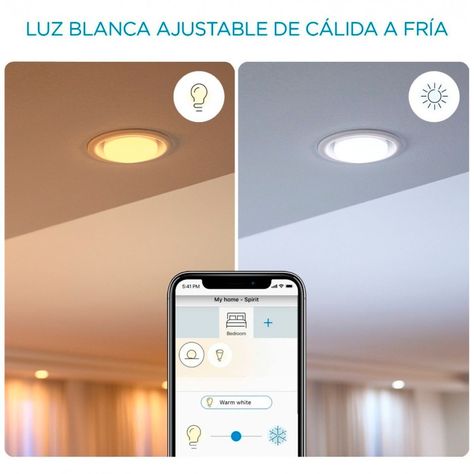 Plafon LED Empotrable WiZ Calido y Frio 24 Watts-3