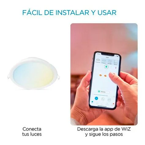 Plafon LED Empotrable WiZ Calido y Frio 24 Watts-5