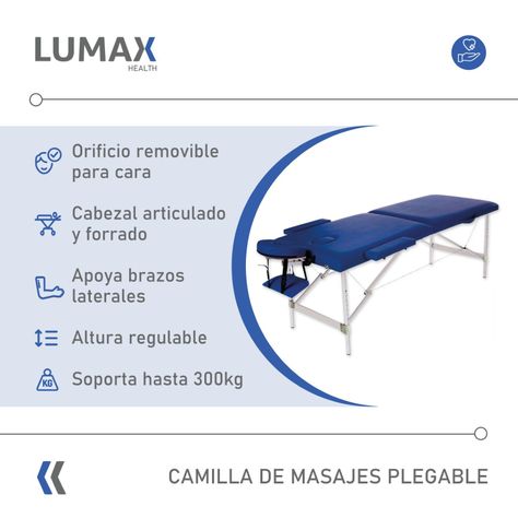 Camilla de Masajes de Aluminio Azul-1