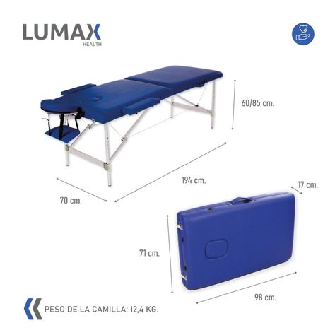 Camilla de Masajes de Aluminio Azul-2