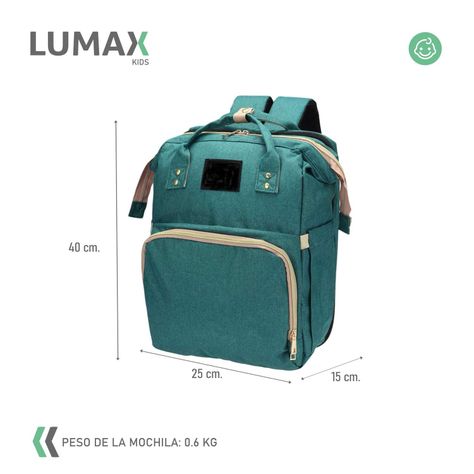 Bolso Mochila Maternal Fashion Alta Calidad Verde-2