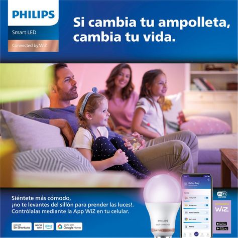 Ampolleta LED Philips Inteligente 8W E27 Millones de Colores-4