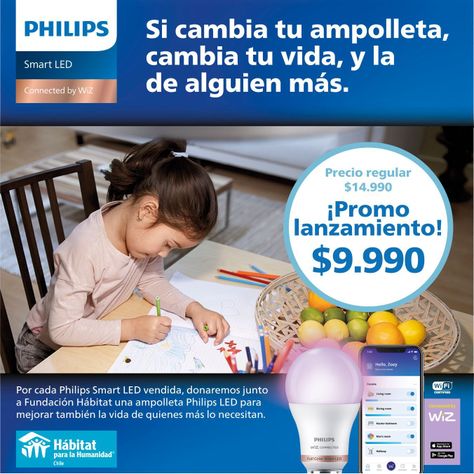 Ampolleta LED Philips Inteligente 8W E27 Millones de Colores-3
