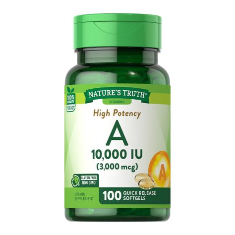 Vitamina A 3.000 MCG (10,000 UI) - 100 Softgels-0