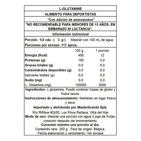 L-Glutamina 6000 Mg en Polvo 350Gr-2