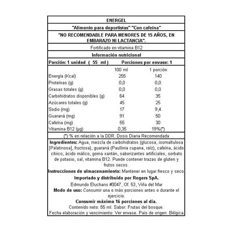Caja Geles Energéticos Energel 25x55 Ml Fruta-3