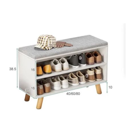 Organizador De Zapatos - Banca Probador De Zapatos - Madera-1