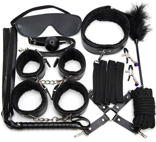 Kit de Sade Erótico Bondage - Negro-0