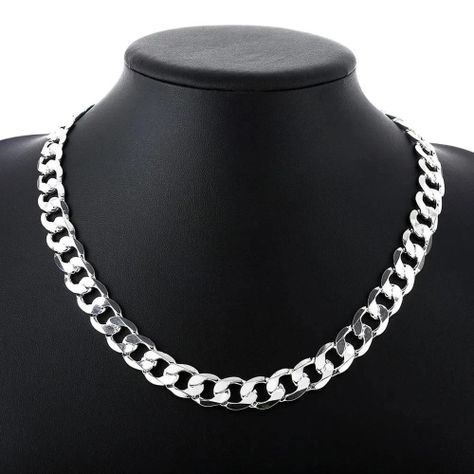 Cadena Plata Ley 925 Grumet 62 Cm Y 1 Cm Diámetro Hombre.-0
