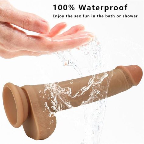 Consolador Grande De Silicona Flexible Con Ventosa Pene Real-4