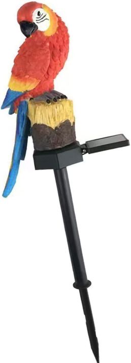 Lampara Solar Para Jardín Forma De Loro -1