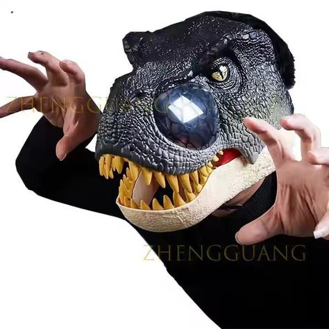 Mascara Cabeza De Dinosaurio Con Sonidos-0