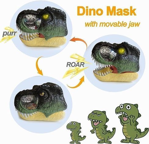 Mascara Cabeza De Dinosaurio Con Sonidos-1