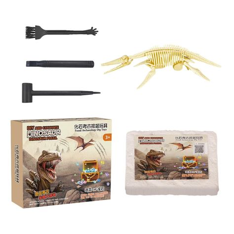 Jurásico Animal Dinosaurio Esqueleto Fósil Set De 6 Pcs-1