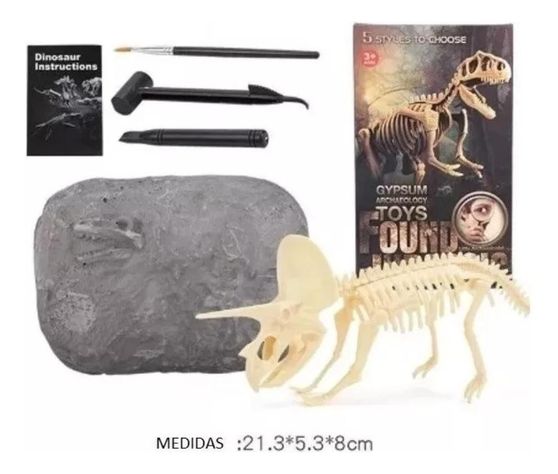 Jurásico Animal Dinosaurio Esqueleto Fósil Set De 5 Pcs-2