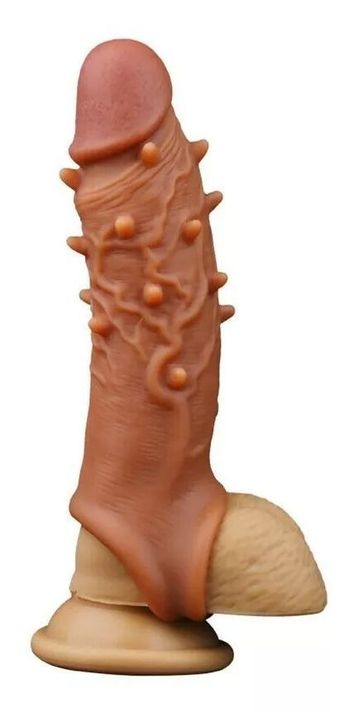 Funda Extensión Alargar Pene Ensanchar Realista -0