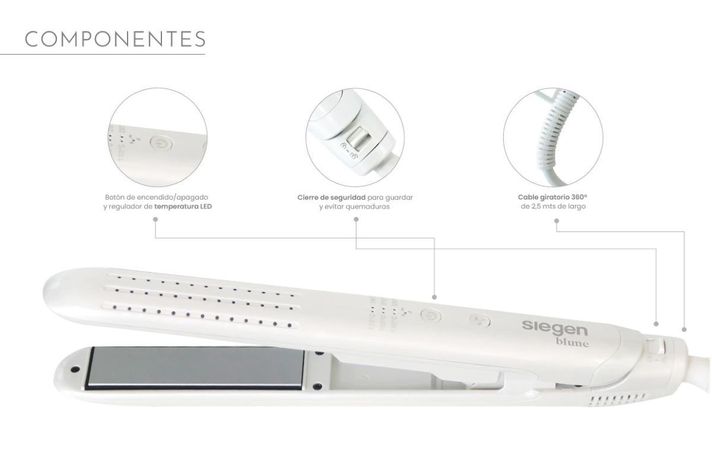 Plancha de Cabello Siegen 2en1 Pro-Ceramic Airflow + Fast Style SGB4704-5