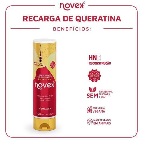 ACONDICIONADOR RECARGA DE QUERATINA NOVEX 300ML-2
