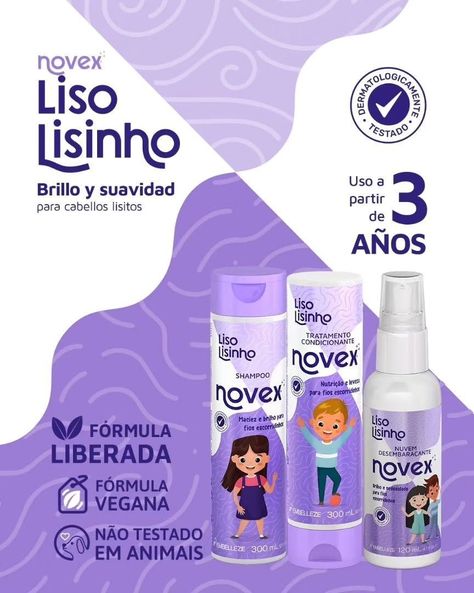 DESENREDANTE DE CABELLOS NIÑOS LISO LISINHO NOVEX 120ML-3