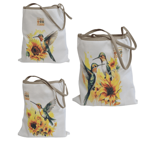 Pack 3 bolsos en Cobre modelos Colibrí Girasol -1
