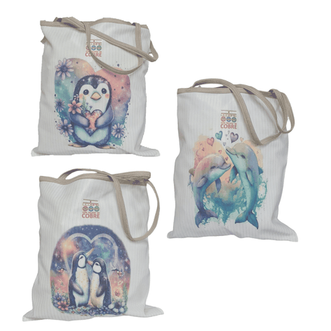 Pack 3 Bolsos en Cobre modelo Pingüinos -0