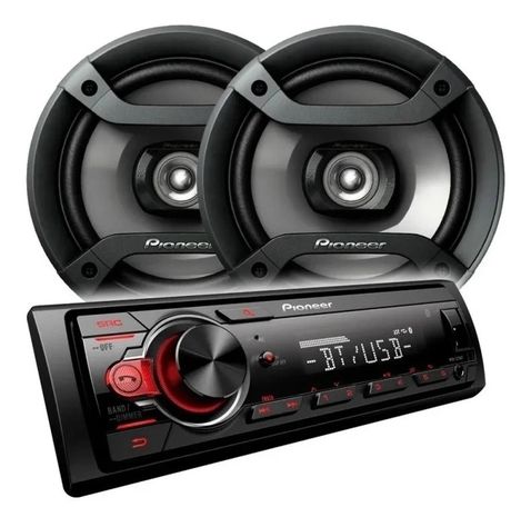 Combo Pioneer Mxt-s216bt Radio Bluetooth + Parlantes 200w-0
