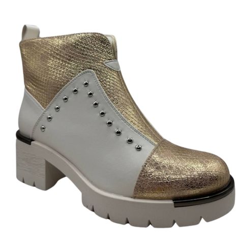 Botin Bajo Mujer Beige-0
