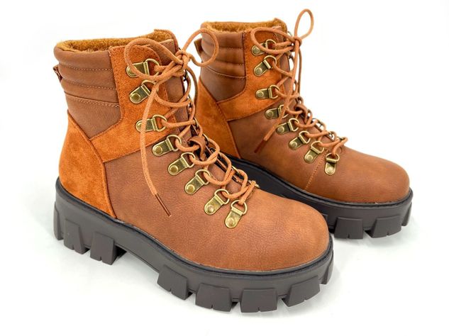 Botín Combat Mujer Camel Dreato D1030-1