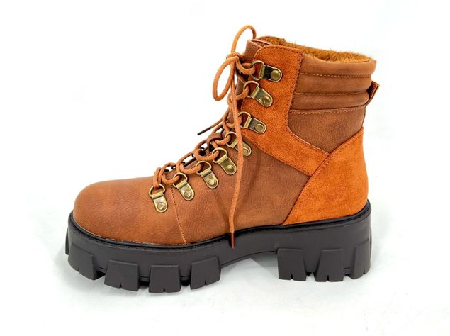 Botín Combat Mujer Camel Dreato D1030-2
