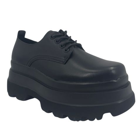 Zapatos Plataforma Negro Mujer-0