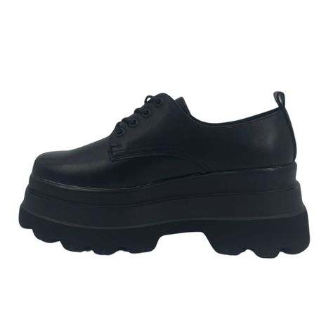 Zapatos Plataforma Negro Mujer-2