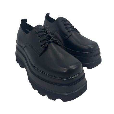 Zapatos Plataforma Negro Mujer-3