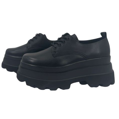 Zapatos Plataforma Negro Mujer-4