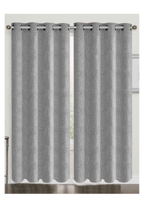 Cortina Mercia- Set De Dos Paños 140 X 220 - Gris-2