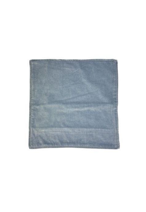 Funda lisa velvet para cojín 50 x 50 cm azulado-0