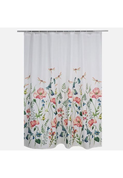 Cortina de Baño Estampada C/Forro Diseño Spring 180X180Cm-0