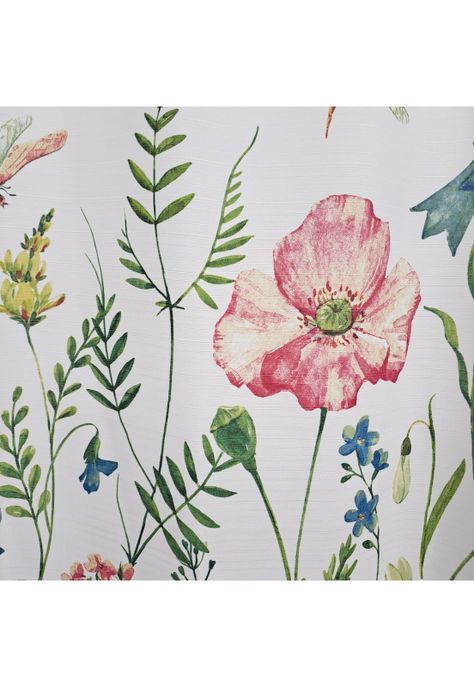 Cortina de Baño Estampada C/Forro Diseño Spring 180X180Cm-1