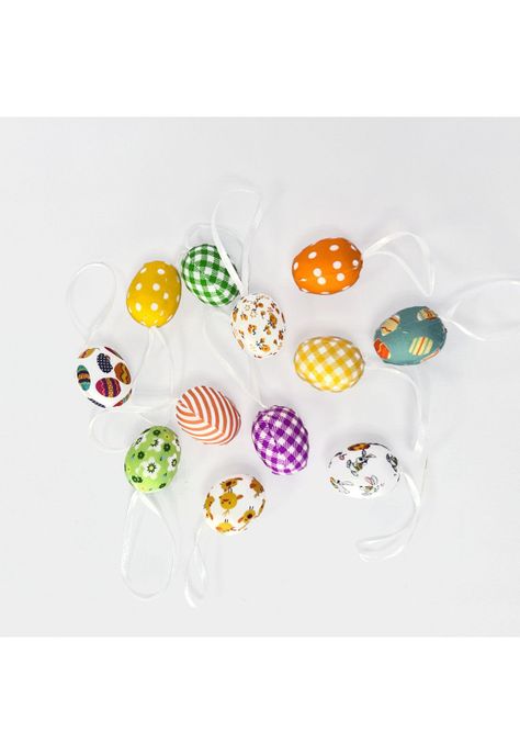 Set 12 Huevos De Pascua 3,8x3,6cm Colgante Dsn-19-0