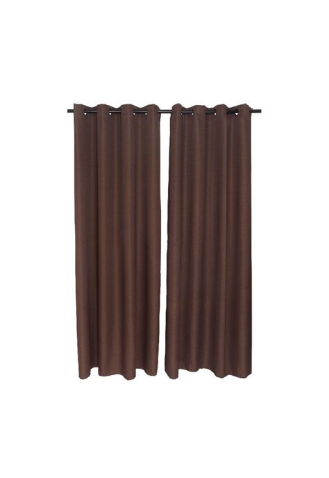 Set Cortinas Continental 140X220 Cm - Café-1