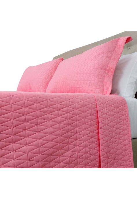 Cubrecama Microfibra Ultrasonic Liso King Rosado-1