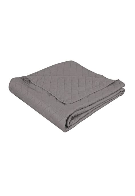Cubrecama Microfibra Ultrasonic Liso 2 Plazas Gris Acero-2