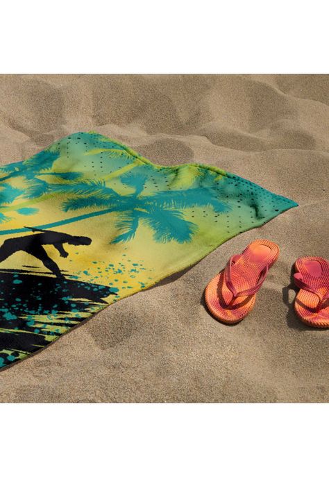 Toalla De Playa Algodón Diseño Surf 75X150Cm -1