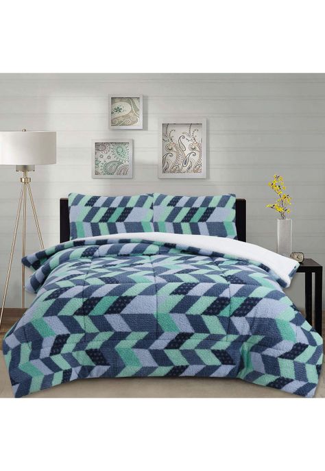 Cubrecama Corderito Termico Patch Diagonal 2P-0