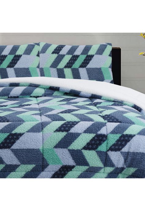 Cubrecama Corderito Termico Patch Diagonal 2P-1