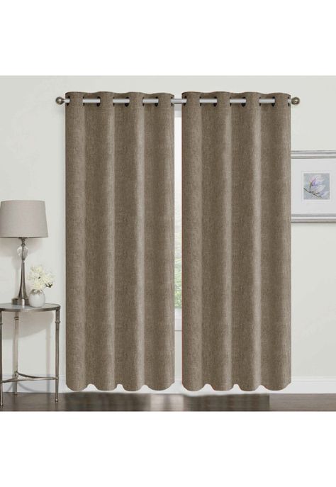 Cortina Mercia Set De Dos Paños 140X220 - Café-0