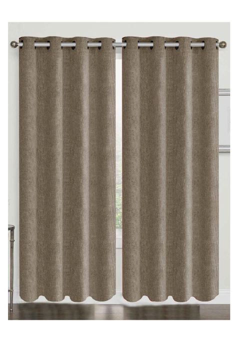 Cortina Mercia Set De Dos Paños 140X220 - Café-2