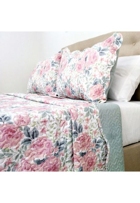 Cubrecama Microfibra Estampado Rozas 2 Plazas -1