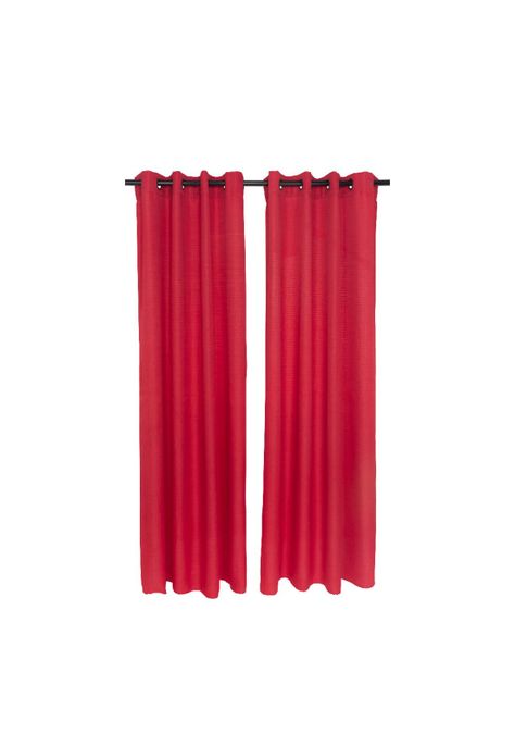 Set Cortinas Continental 140X220 Cm - Rojo-1
