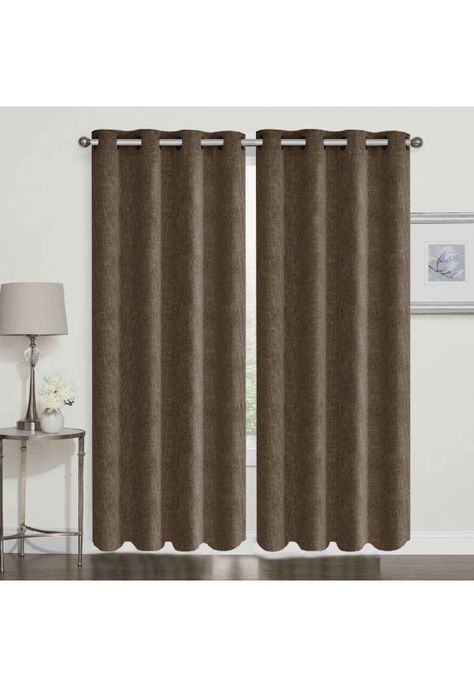 Cortina Mercia- Set De Dos Paños 140 X 220 - Chocolate-0