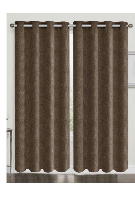 Cortina Mercia- Set De Dos Paños 140 X 220 - Chocolate-2